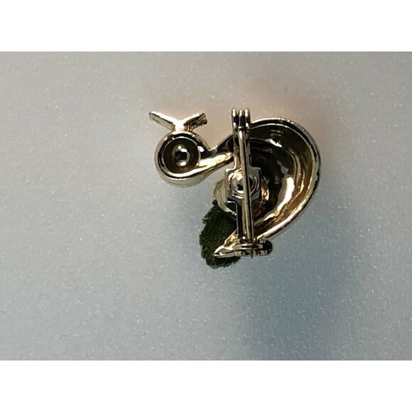 Duck Brooch Vintage Goldtone with Ribbon Pin - Picture 3 of 4